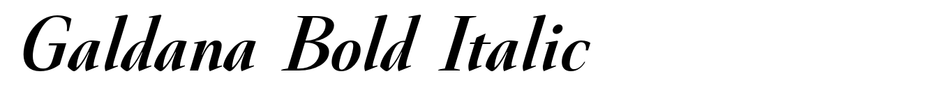 Galdana Bold Italic